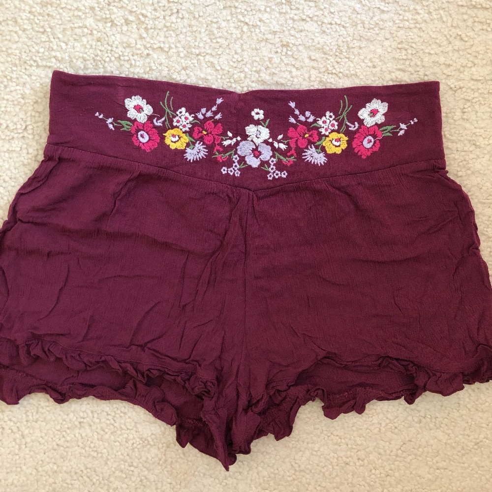 Flower Ruffle Shorts